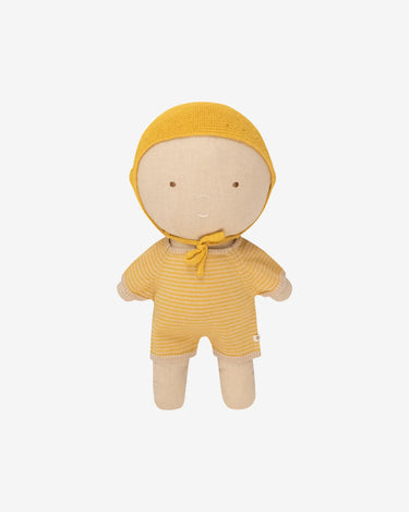 Gommu Thin Stripes Short One-Piece Light Cream/Mustard